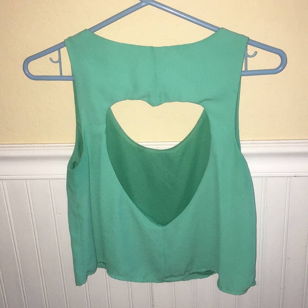 Open Heart Shaped Back Crop